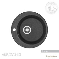 Мойка кухонная АКВАТОН Иверия, графит