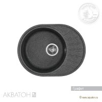 Мойка кухонная АКВАТОН Чезана, графит Мойка кухонная АКВАТОН Чезана, графит