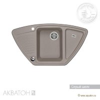 Мойка кухонная АКВАТОН Лория, серый шелк